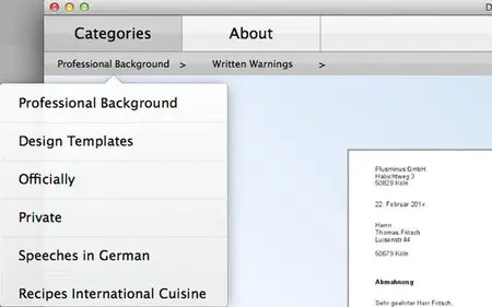 German Templates for Pages v2.1 Multilingual Mac OS X