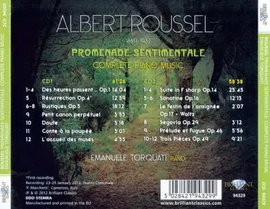 Emanuele Torquati - Albert Roussel: Promenade Sentimentale, Complete Piano Music (2012) 2CDs