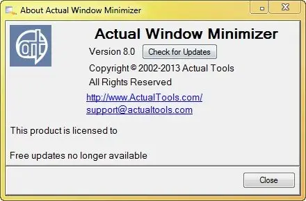 Actual Window Minimizer 8.0