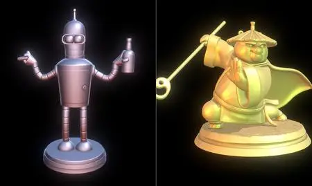 Bender Bending Rodríguez and Po The Legendary Warrior Kung Fu Panda