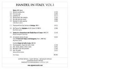 Handel in Italy, Volume 1 - London Early Opera, Bridget Cunningham (2015) {Signum Classics Official Digital Download SIGCD423}
