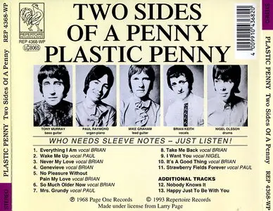 Plastic Penny - Two Sides Of A Penny (1968) [Reissue 1993]