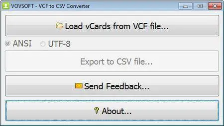 VovSoft VCF to CSV Converter 1.7 Portable