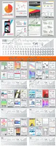 Brochure design infographics elements vector 8