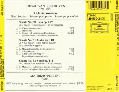 Maurizio Pollini - Ludwig van Beethoven: Sonaten opp. 109, 110 & 111 (1997)