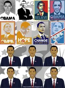 Barack Obama in Coreldraw