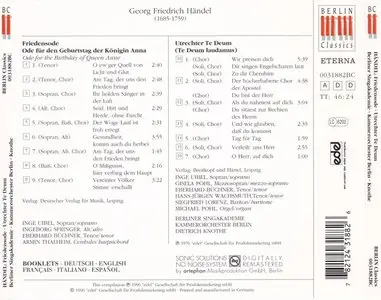 G.F. Händel - Friedensode/ Utrechter Te Deum (1996)
