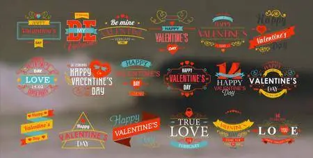 Happy Valentine's Day Badges Pack - Project for After Effects (VideoHive)