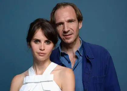 Felicity Jones & Ralph Fiennes by Larry Busacca during the 2013 TIFF on September 7, 2013 (Repost)