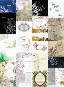 25 Floral Vector Illustrations Set 4