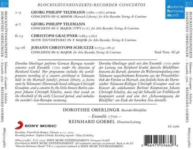 Dorothee Oberlinger, Reinhard Goebel, Ensemble 1700 - Blockflötenkonzerte: Telemann, Graupner, Schultze (2009)