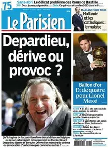 Le Parisien + Cahier Paris du Mardi 8 Janvier 2013