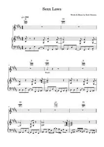 Sexx laws - Beck (Piano-Vocal-Guitar (Piano Accompaniment))