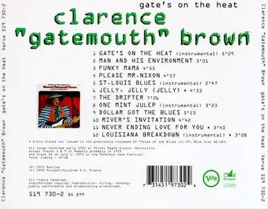 Clarence "Gatemouth" Brown - Gate's On The Heat (1973) {1993 Verve France} **[RE-UP]**