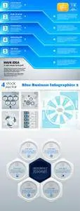 Vectors - Blue Business Infographics 2