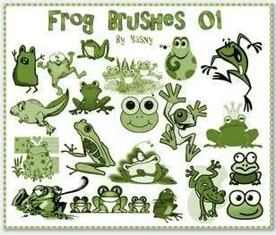 Frog brushes for Photoshop