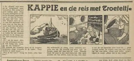 Kranten Strips 00 Kappie V039 Kappie En De Reis Met Troeteltje Prov Zeeuwse Courant 1952