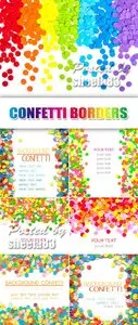 Stock Photo - Confetti Borders