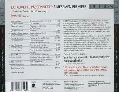 Peter Hill - La Fauvette Passerinette: A Messiaen Premiere, with Birds, Landscapes & Homages (2014) {Delphian}
