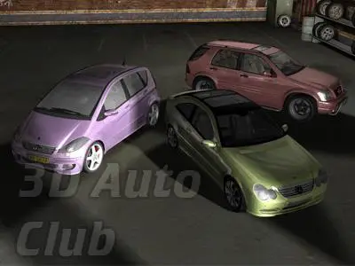 3D Cars Models - Mercedes Cars (Hi-Poly)