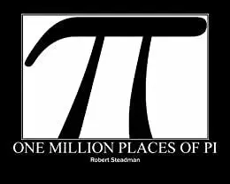 One Million Places of Pi