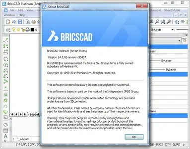 BricsCAD Platinum 14.2.06 Revision 33407