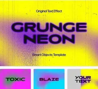 Grunge Neon Text Effect - 53875235