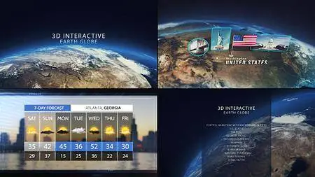 3D Interactive Earth Globe - Project for After Effects (VideoHive)
