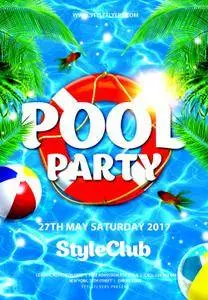 Pool PSD Flyer Template