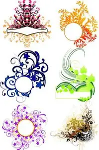 Vector Flower Frames Pack