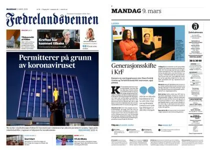 Fædrelandsvennen – 09. mars 2020