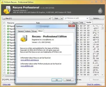 Piriform Recuva Professional 1.51.1063 + Portable