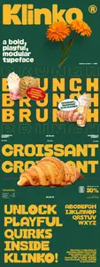 Klinko - Playful Modular Display Font 45SBRY5