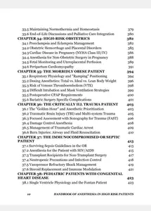 Handbook of Anesthesia in High Risk Patients