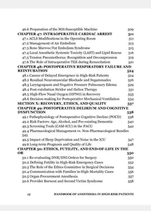 Handbook of Anesthesia in High Risk Patients