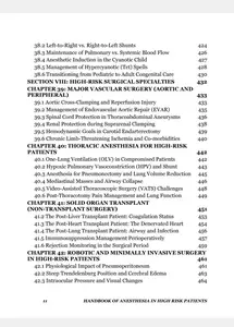 Handbook of Anesthesia in High Risk Patients