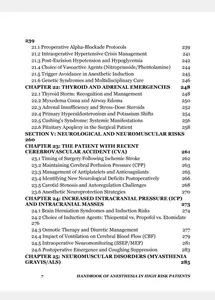 Handbook of Anesthesia in High Risk Patients