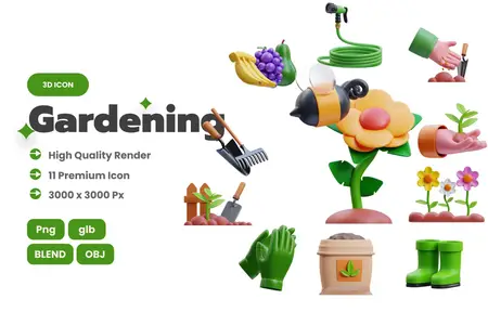 EE - Gardening 3D Illustration WH86CEM