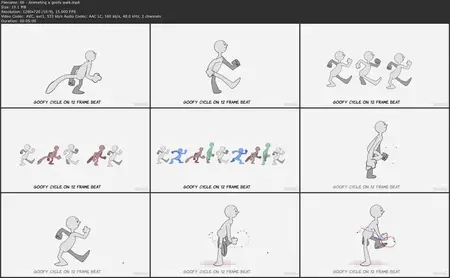 2D Animation: Character & Attitude Walk Cycles