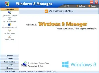 Yamicsoft Windows 8 Manager 2.0