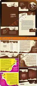 Business style and menu of coffee vector 