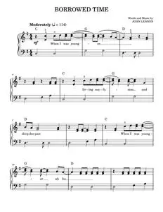 Borrowed time - John Lennon (Easy Piano)