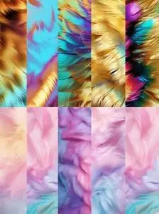 Colorful Fur & Hair Textures Collection