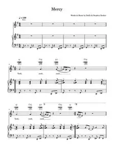 Mercy - Duffy (Piano-Vocal-Guitar (Piano Accompaniment))
