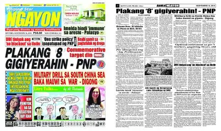 Pilipino Star Ngayon – Nobiyembre 16, 2018