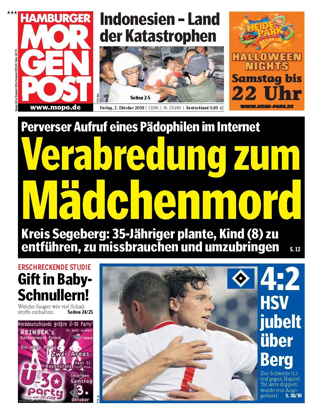 Hamburger Morgenpost vom 2. Oktober 2009