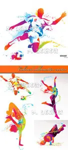 Colored silhouettes vector
