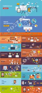 Templates flat business concept vector 7