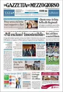 GAZZETTA  DEL MEZZOGIORNO 07 MARZO 2010