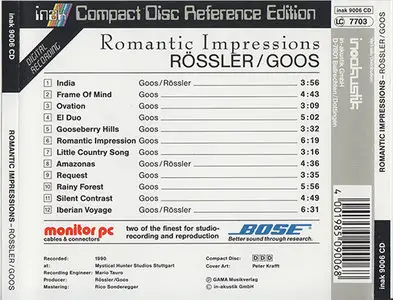 Rössler & Goss - Romantic Impressions (1991, in-akustik # inak 9006 CD)